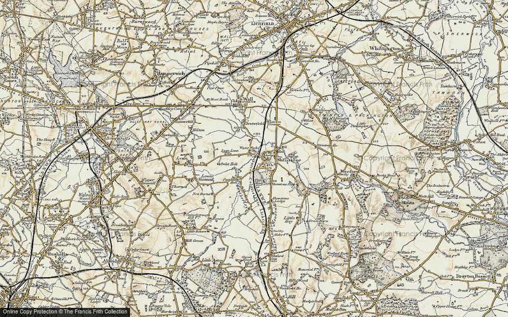 Old Map of Shenstone, 1902 in 1902