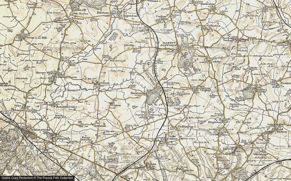 Old Map of Shenton, 1901-1903 in 1901-1903