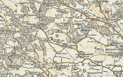 Old map of Shepherd's Green in 1897-1909