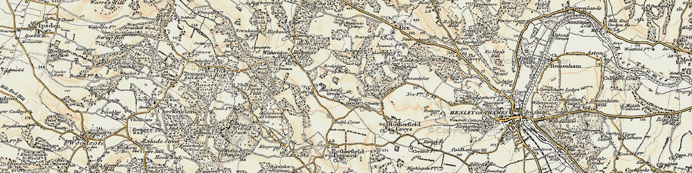 Old map of Shepherd's Green in 1897-1909