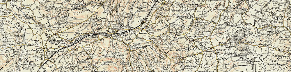 Old map of Shepherd's Hill in 1897-1900