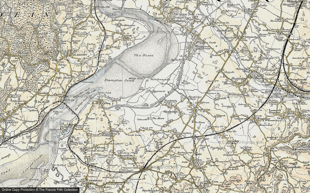 Old Map of Historic Map covering Wildfowl Trust, The in 1898-1900