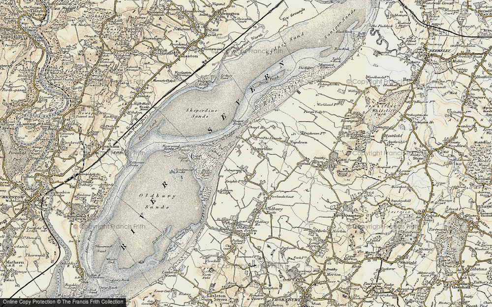 Old Map of Historic Map covering Ledges, The in 1899-1900