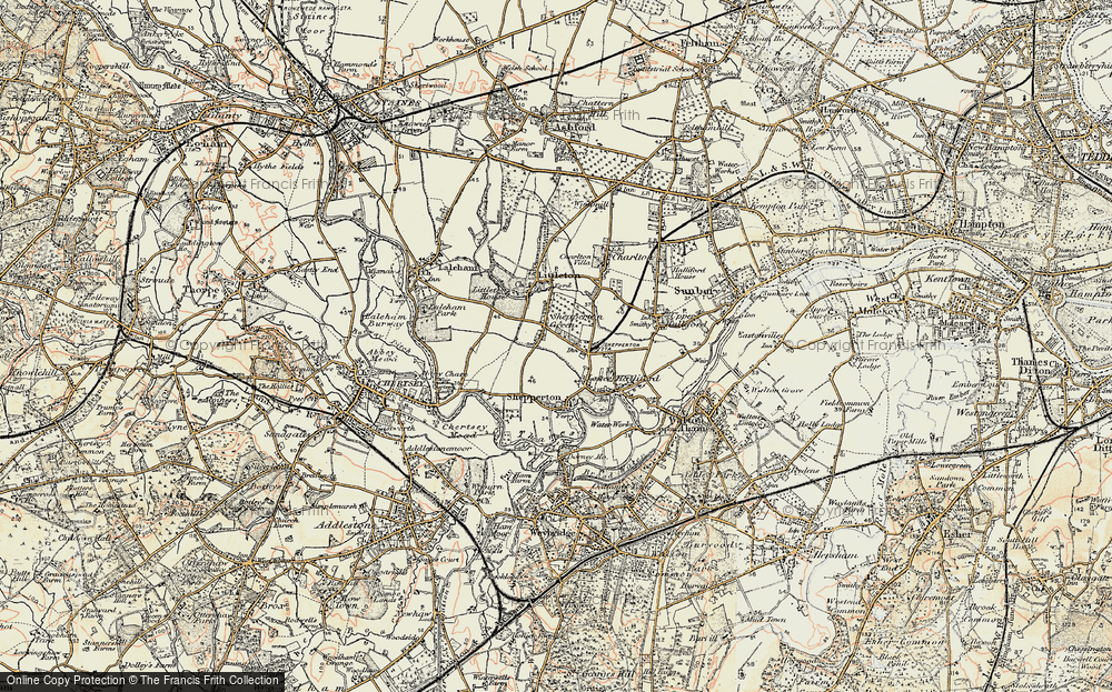 Old Map of Shepperton, 1897-1909 in 1897-1909