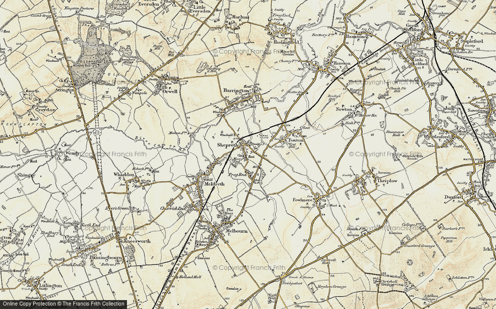 Old Map of Shepreth, 1899-1901 in 1899-1901