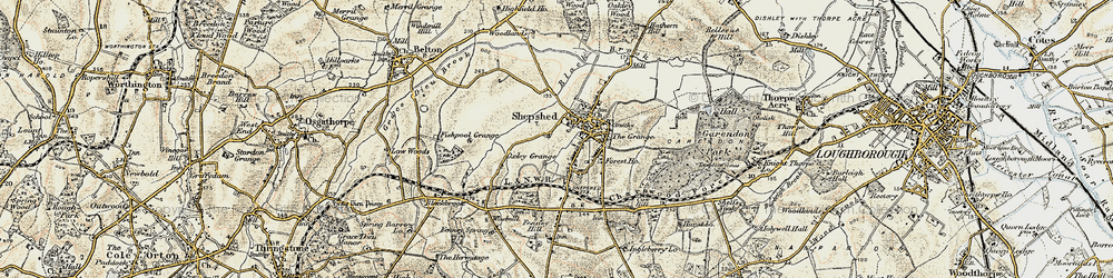 Old map of Shepshed in 1902-1903