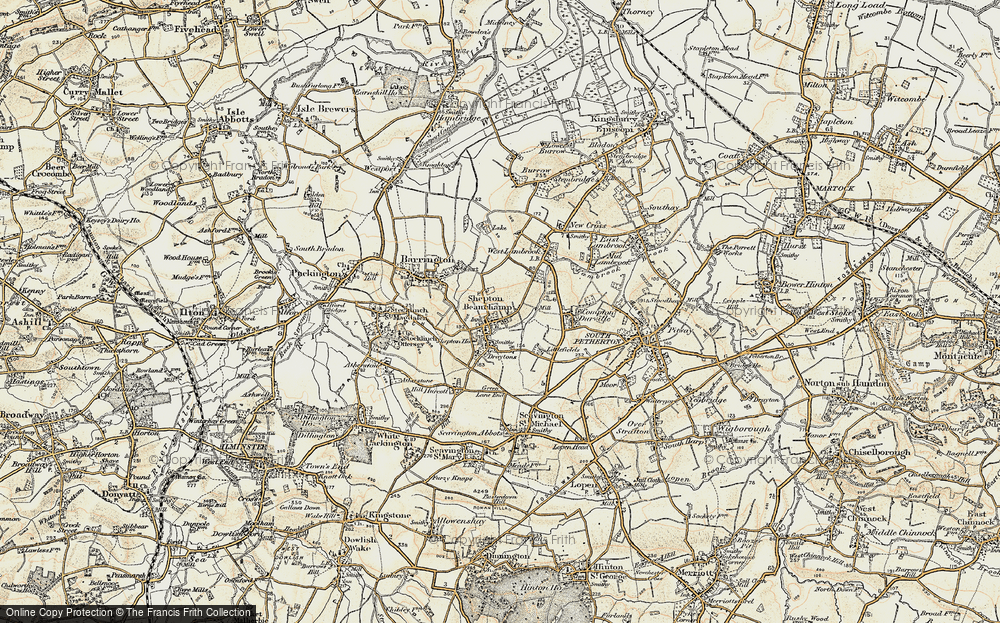 Old Map of Historic Map covering Green Lane End in 1898-1900