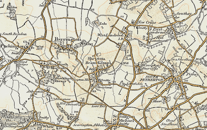 Old map of Green Lane End in 1898-1900