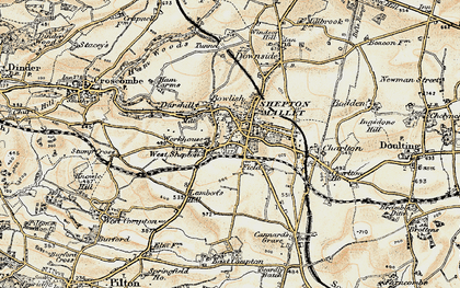 Old map of Shepton Mallet in 1899