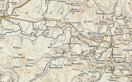 Old map of Sherberton in 1899-1900