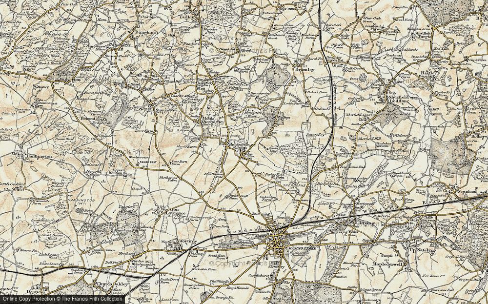 Old Map of Sherborne St John, 1897-1900 in 1897-1900