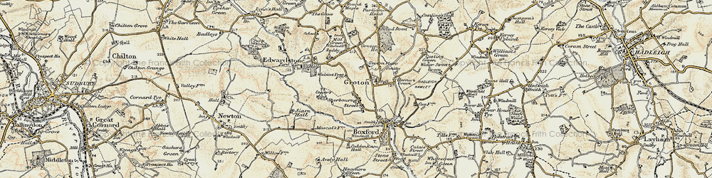 Old map of Sherbourne Street in 1898-1901