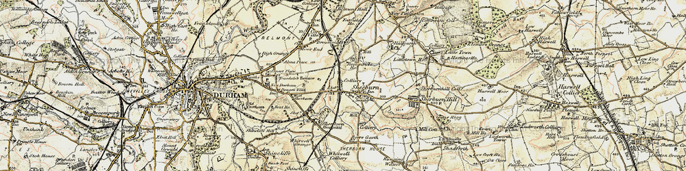Old map of Broomside Ho in 1901-1904