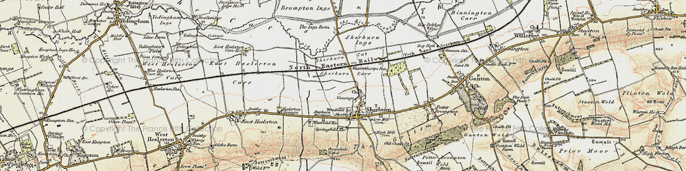 Old map of Brompton Ings in 1903-1904