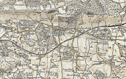 Old map of Burrows Lea in 1898-1909