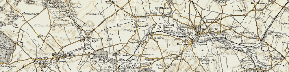 Old map of Shereford in 1901-1902