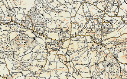 Old map of Sherfield English in 1897-1909