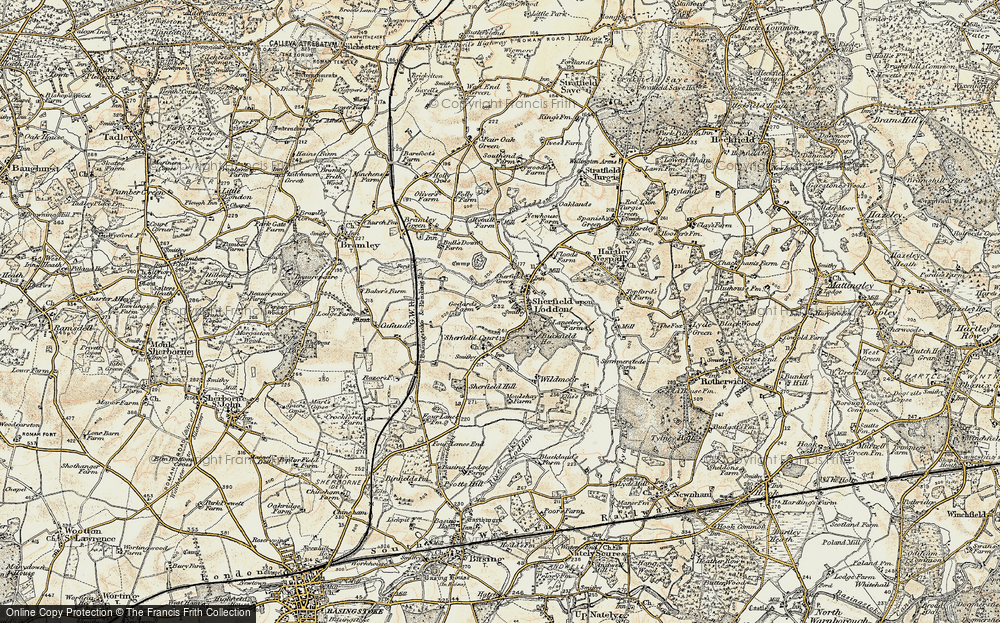 Old Map of Sherfield on Loddon, 1897-1900 in 1897-1900