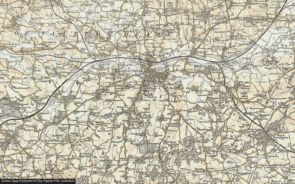 Old Map of Sherford, 1898-1900 in 1898-1900