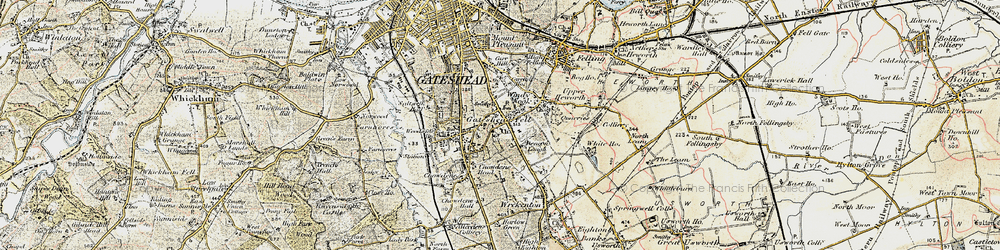Old map of Sheriff Hill in 1901-1904