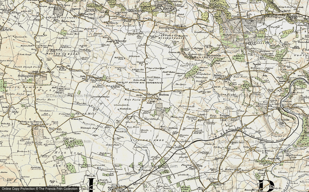Old Map of Sheriff Hutton, 1903-1904 in 1903-1904