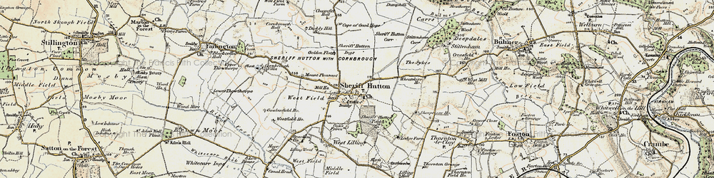 Old map of Sheriff Hutton in 1903-1904