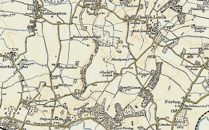 Old map of Bishampton Bank in 1899-1901