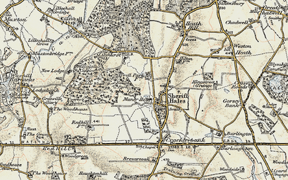 Old map of Sheriffhales in 1902
