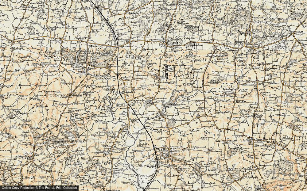 Old Map of Shermanbury, 1898 in 1898