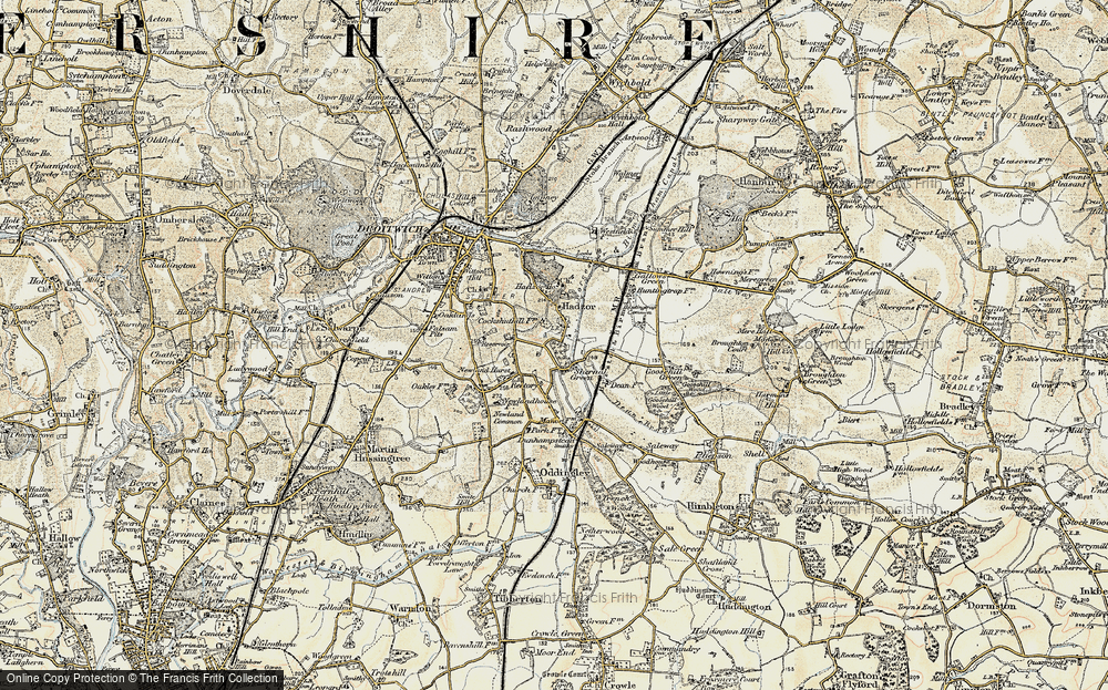Old Map of Shernal Green, 1899-1902 in 1899-1902