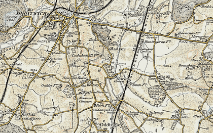 Old map of Shernal Green in 1899-1902