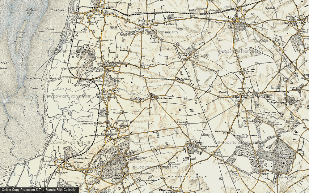 Old Map of Shernborne, 1901-1902 in 1901-1902