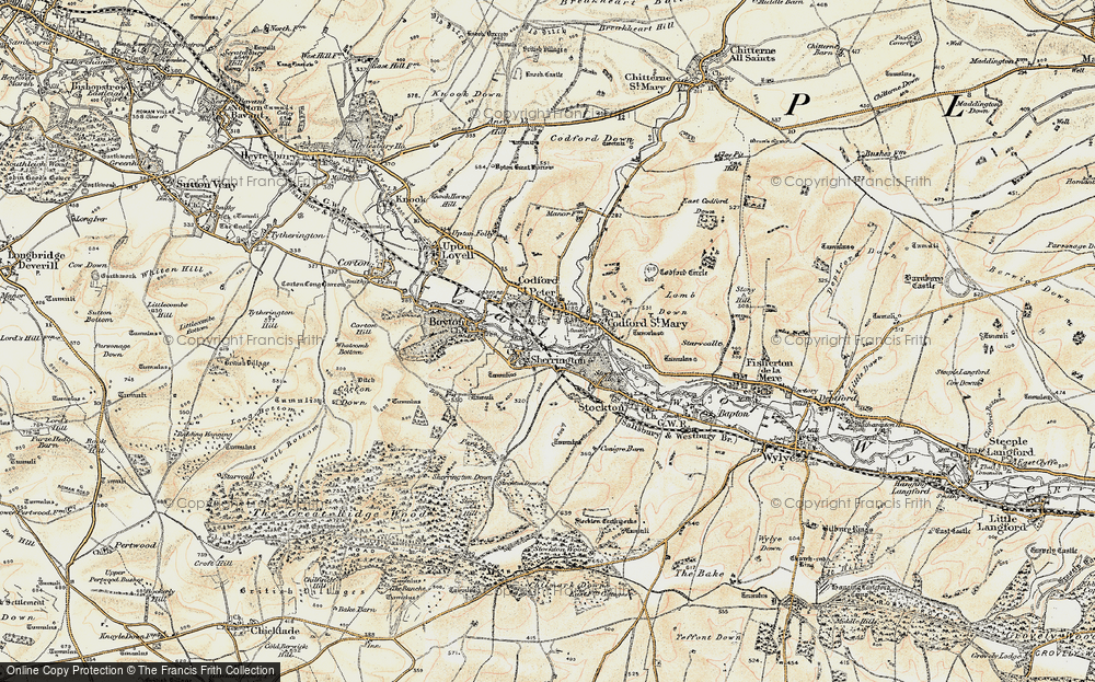 Old Map of Sherrington, 1897-1899 in 1897-1899