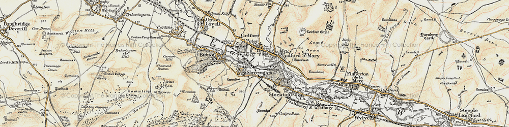Old map of Sherrington in 1897-1899