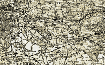 Old map of Shettleston in 1904-1905