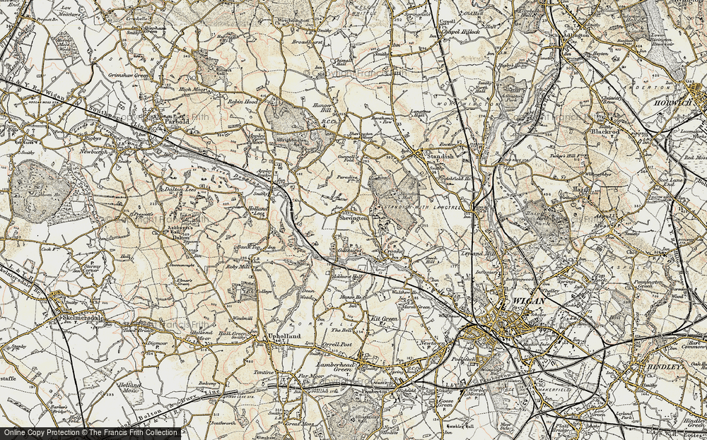 Old Map of Shevington, 1903 in 1903