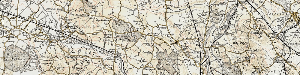 Old map of Shevington Moor in 1903