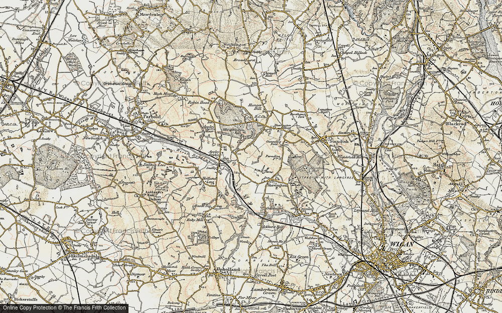 Old Map of Shevington Vale, 1903 in 1903