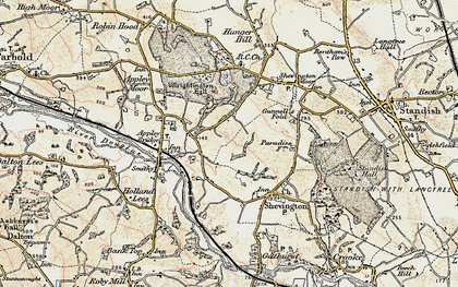 Old map of Shevington Vale in 1903