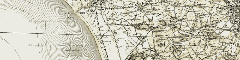 Old map of Shewalton in 1905-1906