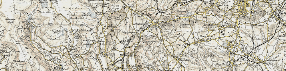 Old map of Shibden Head in 1903