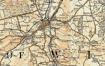 Old map of Shide in 1899