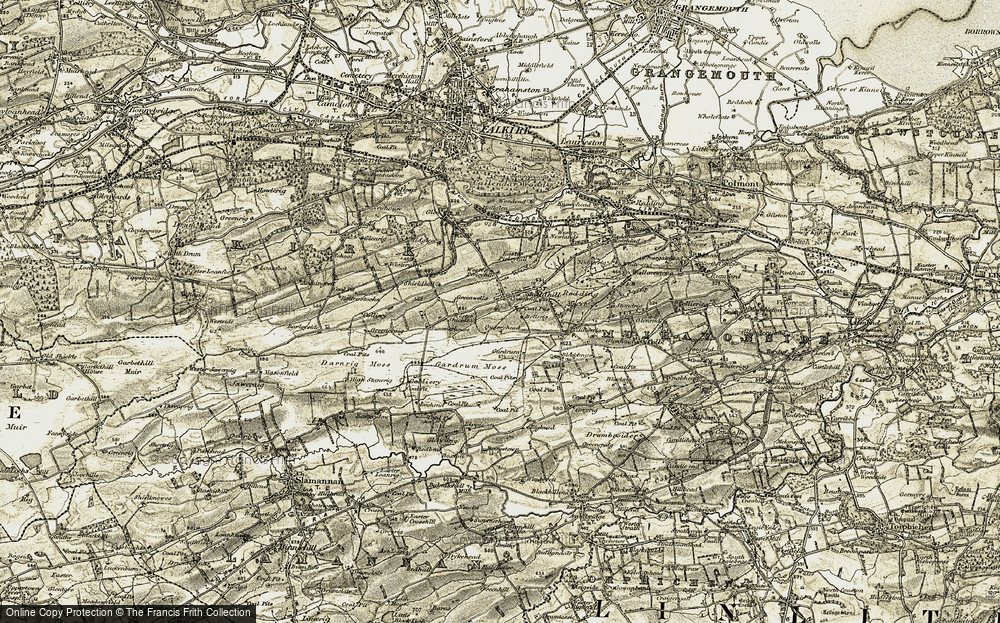 Old Map of Historic Map covering Shieldhill in 1904-1906