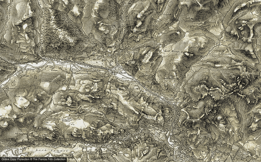 Old Map of Shierglas, 1906-1908 in 1906-1908