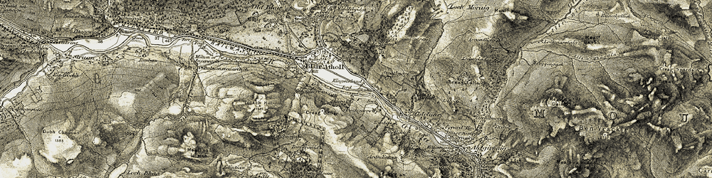 Old map of Shierglas in 1906-1908