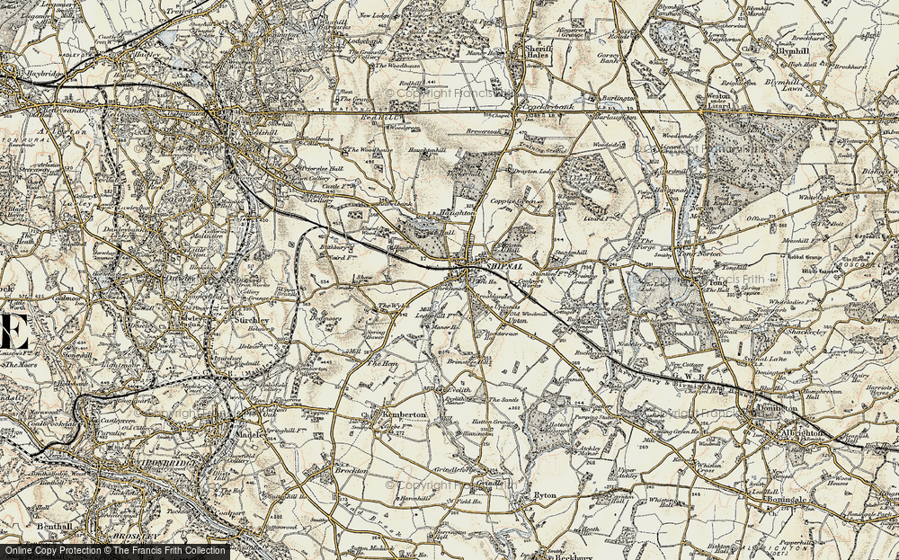 Old Map of Shifnal, 1902 in 1902