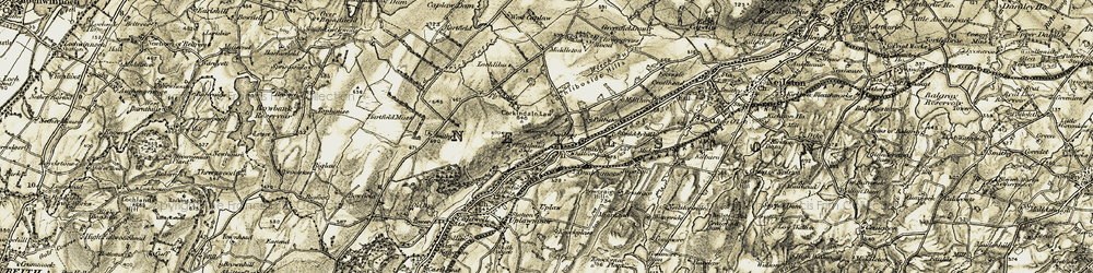 Old map of Banklug in 1905-1906