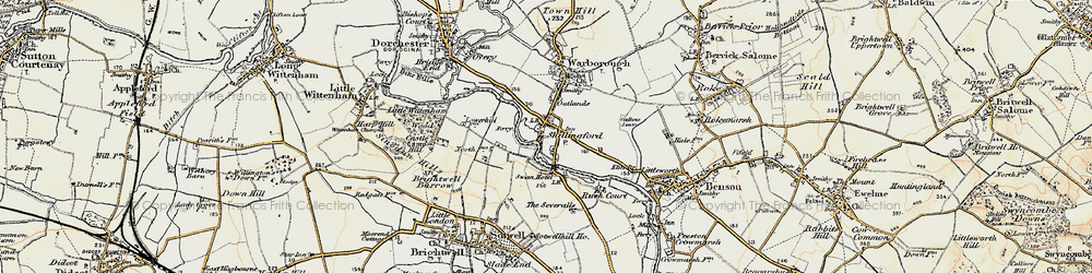 Old map of Shillingford in 1897-1898