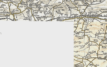 Old map of Shillingford in 1898-1900