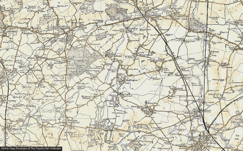 Old Map of Shillington, 1898-1901 in 1898-1901